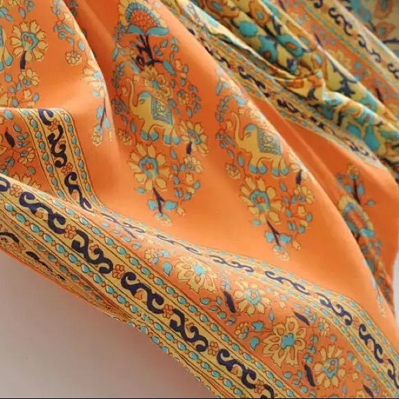 Gypsy Boho Festival Floral Kimono Western Duster - Picture 6 of 12